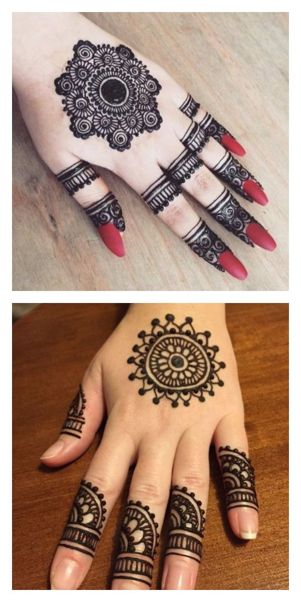 Simple & Elegant Round Mehendi Designs for Weddings