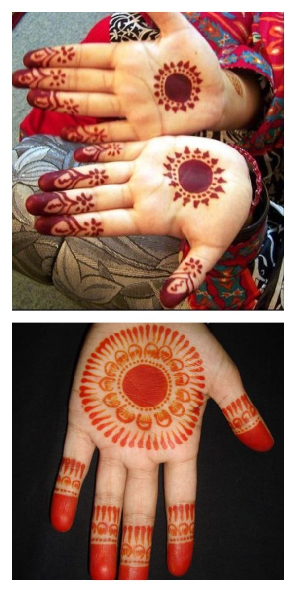 Simple & Elegant Round Mehendi Designs for Weddings
