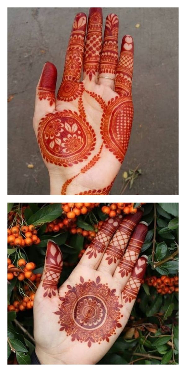 Simple & Elegant Round Mehendi Designs for Weddings