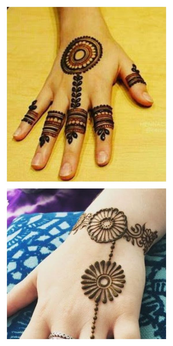 Simple & Elegant Round Mehendi Designs for Weddings