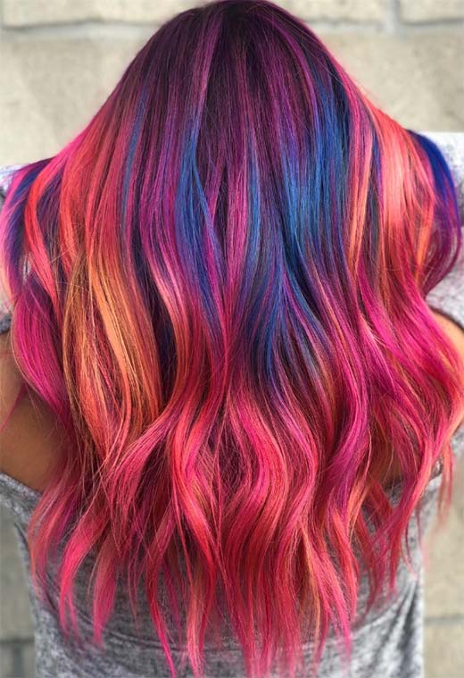 Sunset Hair Color Ideas: Romantic & Warm Shades