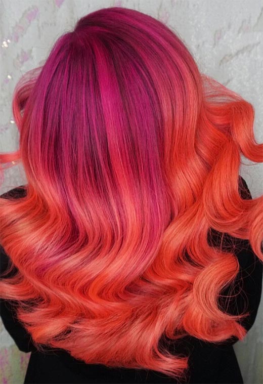 Sunset Hair Color Ideas: Romantic & Warm Shades