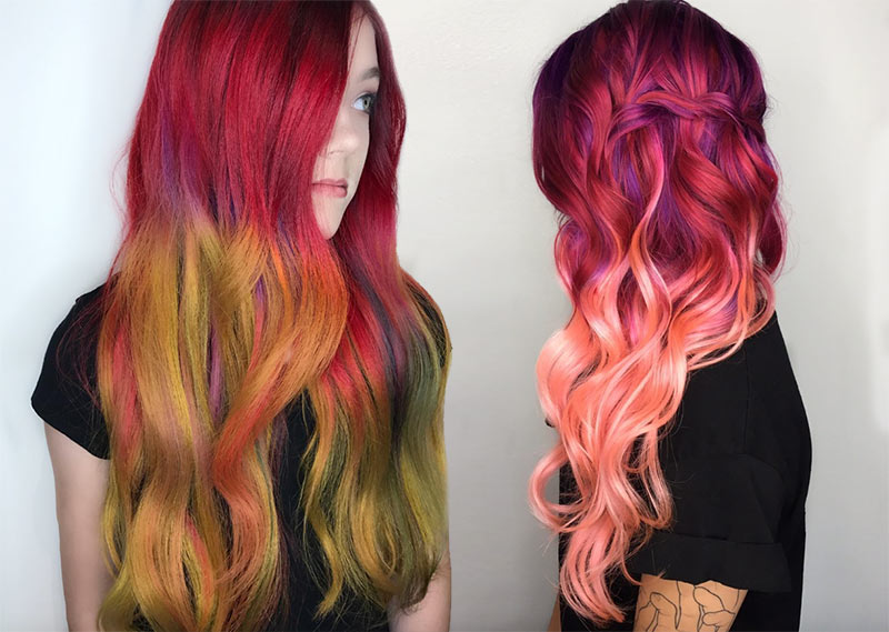 Sunset Hair Color Ideas: Romantic & Warm Shades
