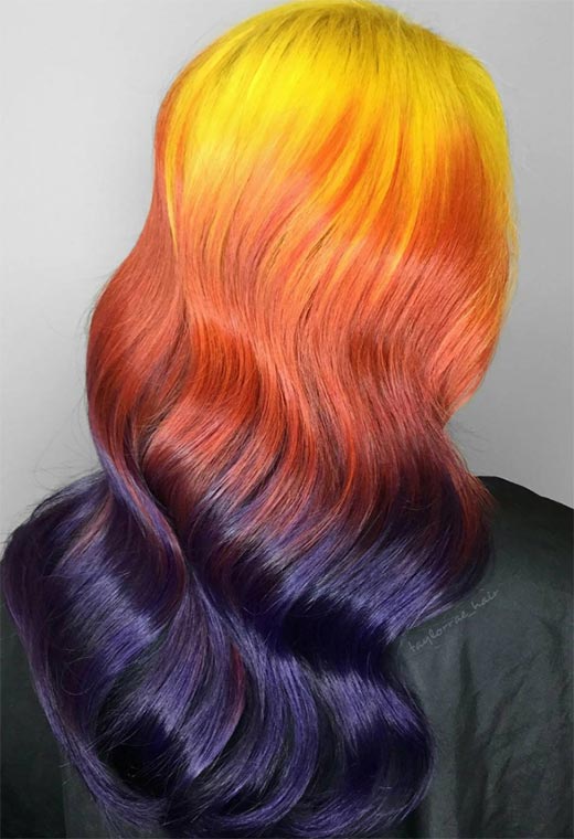 Sunset Hair Color Ideas: Romantic & Warm Shades