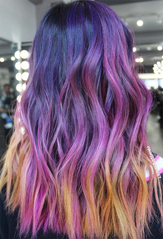 Sunset Hair Color Ideas: Romantic & Warm Shades