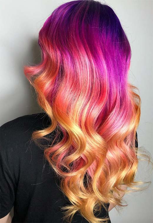 Sunset Hair Color Ideas: Romantic & Warm Shades
