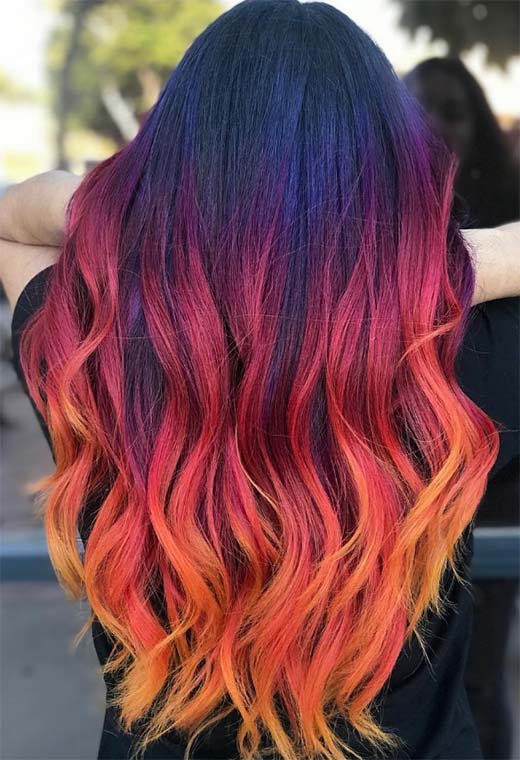 Sunset Hair Color Ideas: Romantic & Warm Shades