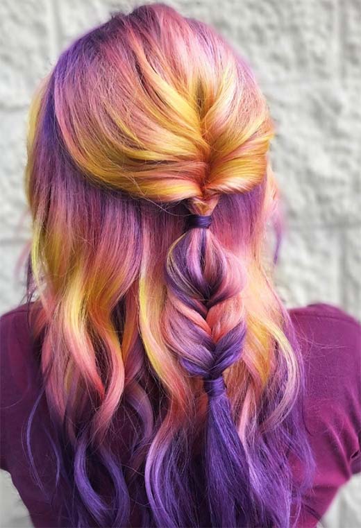 Sunset Hair Color Ideas: Romantic & Warm Shades