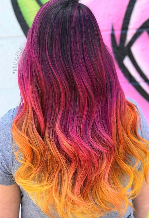 Sunset Hair Color Ideas: Romantic & Warm Shades