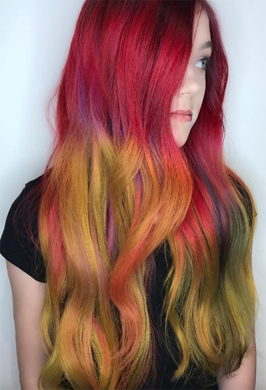 Sunset Hair Color Ideas: Romantic & Warm Shades