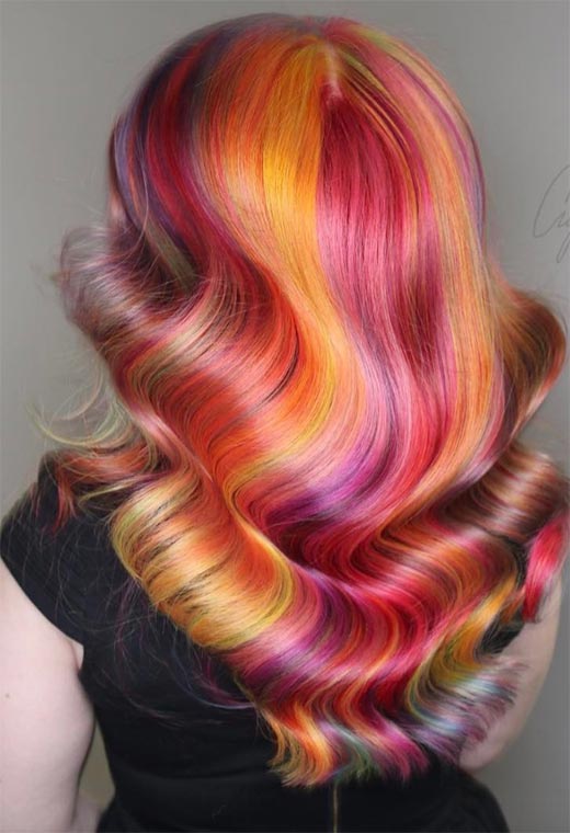 Sunset Hair Color Ideas: Romantic & Warm Shades