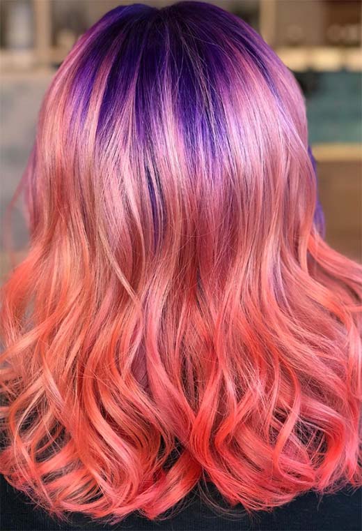 Sunset Hair Color Ideas: Romantic & Warm Shades