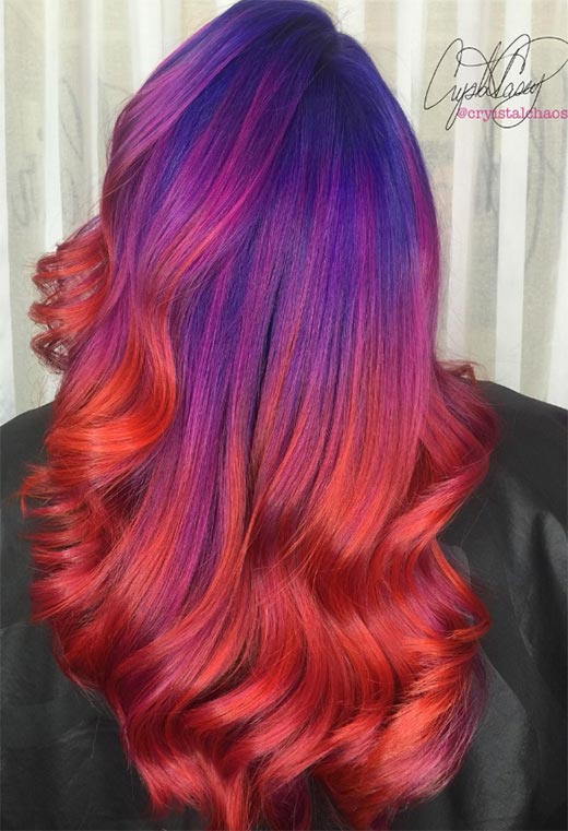 Sunset Hair Color Ideas: Romantic & Warm Shades
