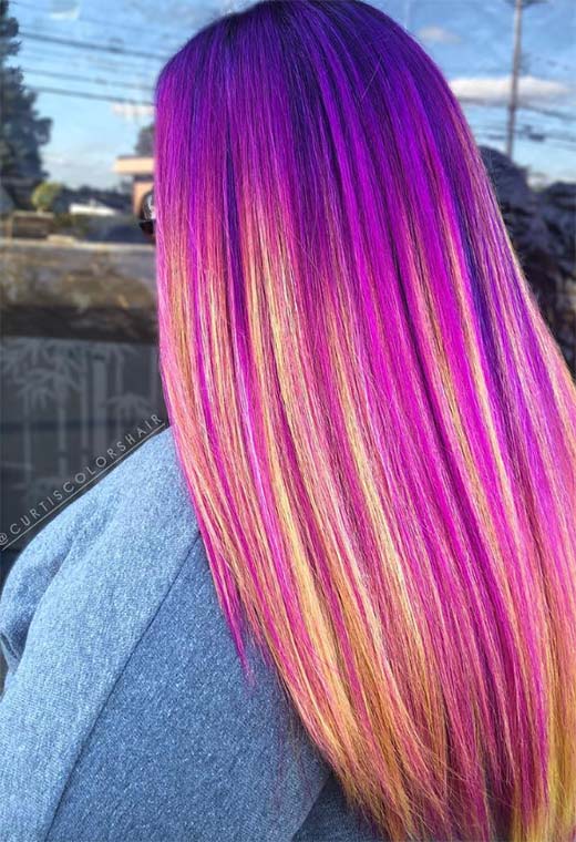 Sunset Hair Color Ideas: Romantic & Warm Shades