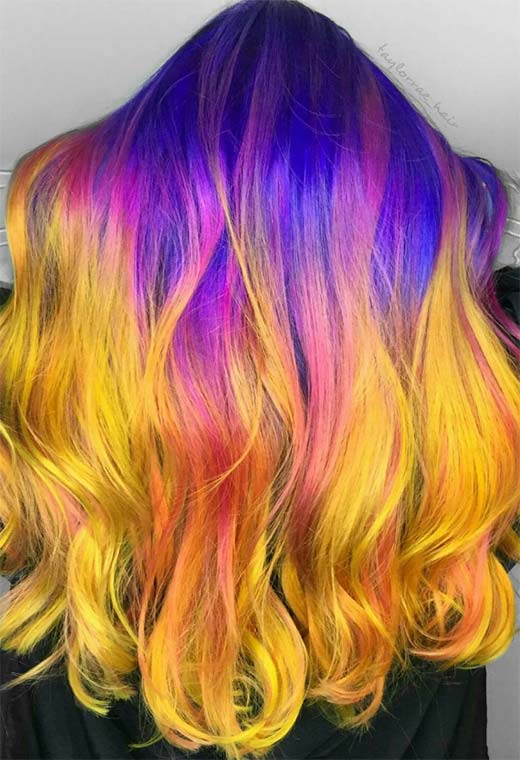 Sunset Hair Color Ideas: Romantic & Warm Shades