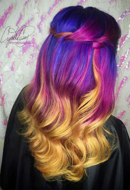 Sunset Hair Color Ideas: Romantic & Warm Shades