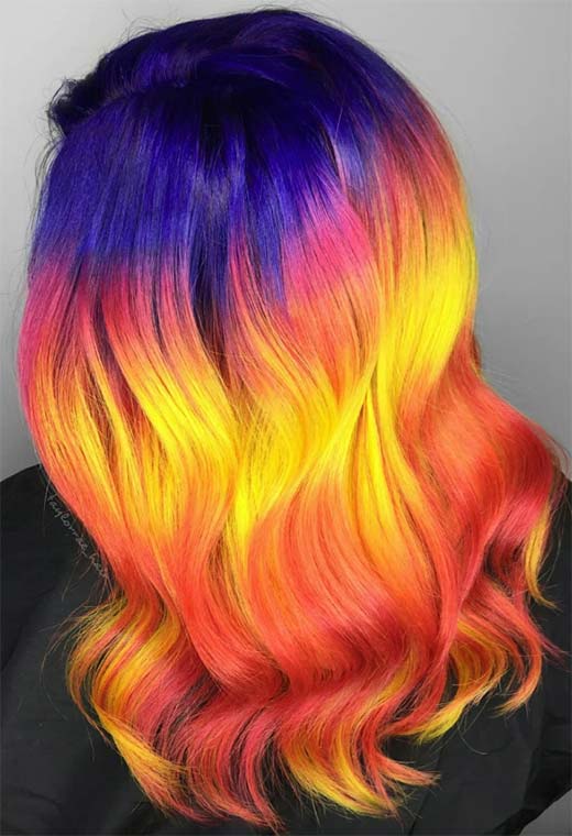 Sunset Hair Color Ideas: Romantic & Warm Shades