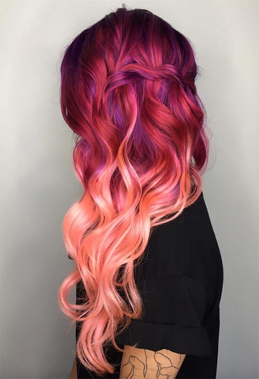 Sunset Hair Color Ideas: Romantic & Warm Shades