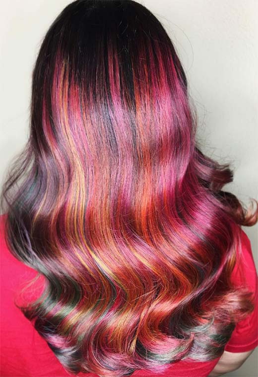 Sunset Hair Color Ideas: Romantic & Warm Shades
