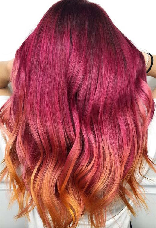 Sunset Hair Color Ideas: Romantic & Warm Shades