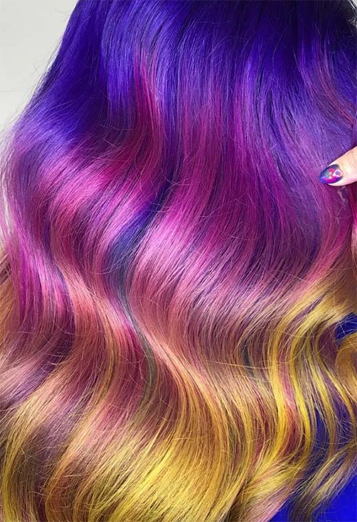 Sunset Hair Color Ideas: Romantic & Warm Shades