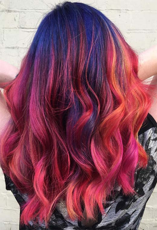 Sunset Hair Color Ideas: Romantic & Warm Shades