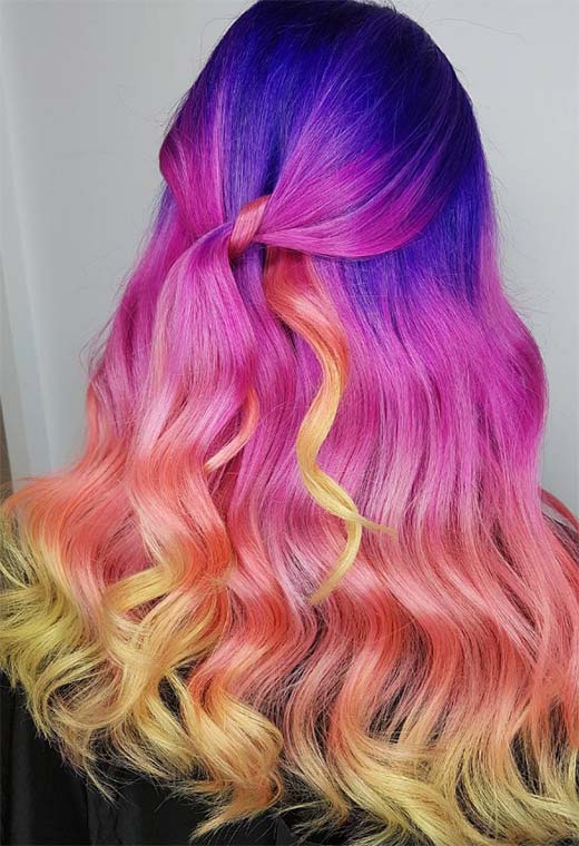 Sunset Hair Color Ideas: Romantic & Warm Shades