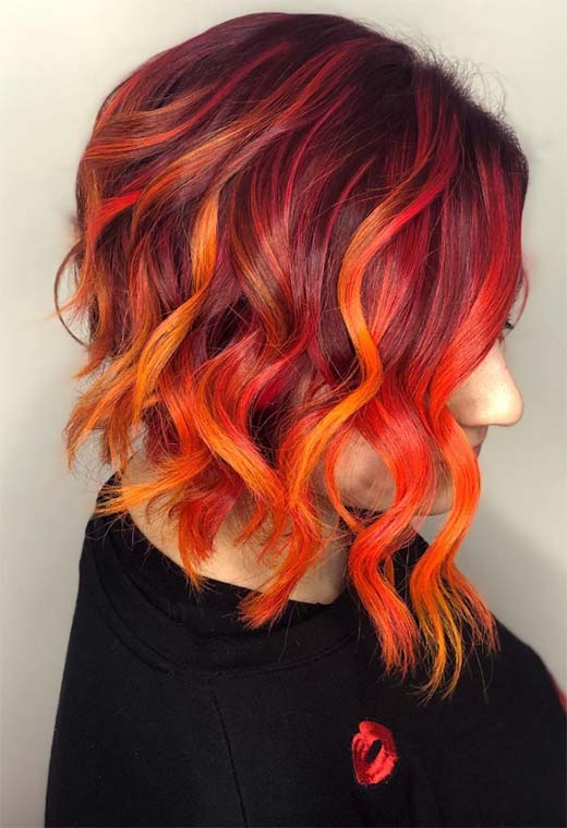 Sunset Hair Color Ideas: Romantic & Warm Shades