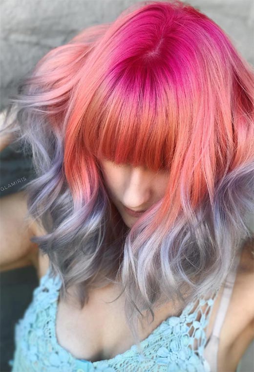 Sunset Hair Color Ideas: Romantic & Warm Shades