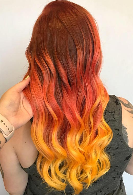 Sunset Hair Color Ideas: Romantic & Warm Shades