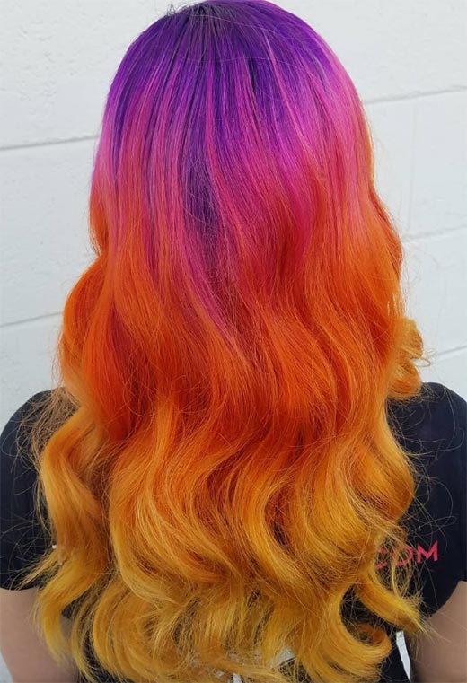 Sunset Hair Color Ideas: Romantic & Warm Shades