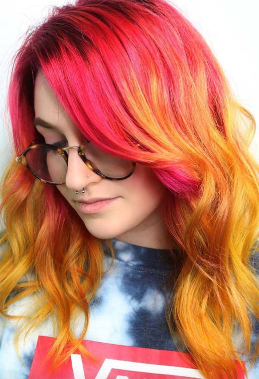 Sunset Hair Color Ideas: Romantic & Warm Shades