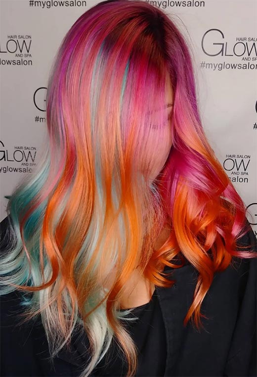 Sunset Hair Color Ideas: Romantic & Warm Shades