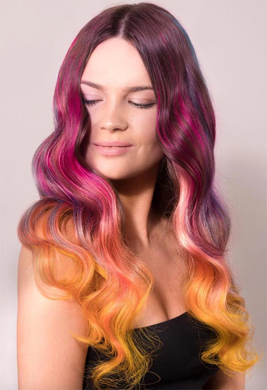 Sunset Hair Color Ideas: Romantic & Warm Shades