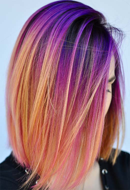 Sunset Hair Color Ideas: Romantic & Warm Shades