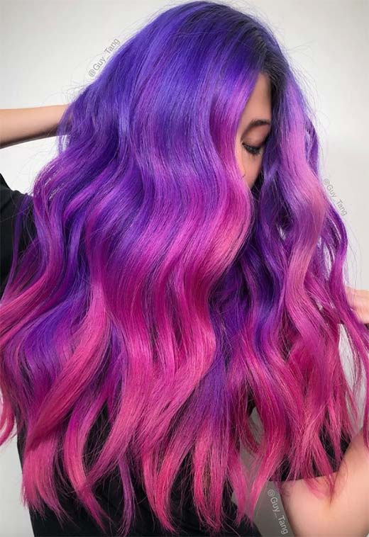 Purple Hair Color Ideas: Trends, Shades & Dyeing Tips