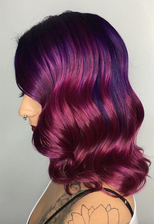 Purple Hair Color Ideas: Trends, Shades & Dyeing Tips