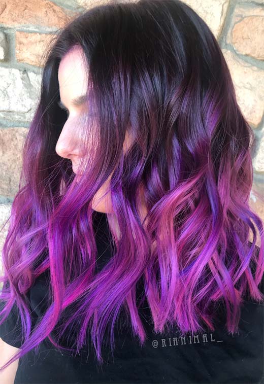 Purple Hair Color Ideas: Trends, Shades & Dyeing Tips