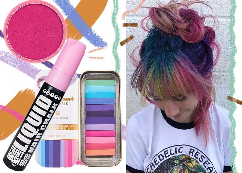 Hair Chalk Guide: Temporary Color & Application Tips