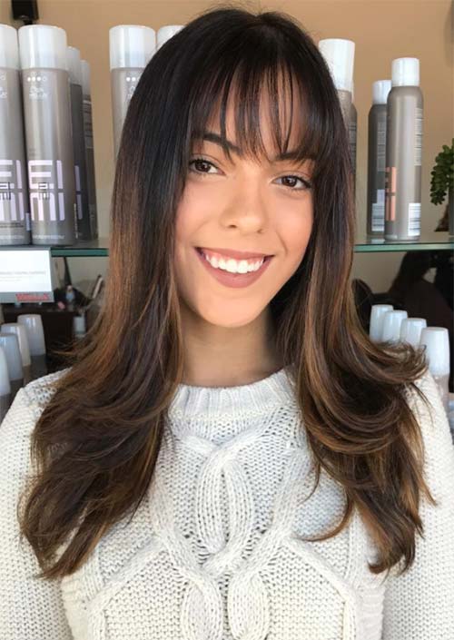 Long Hair with Bangs: 55 Stunning Styles & Styling Tips