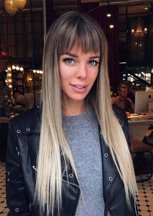 Long Hair with Bangs: 55 Stunning Styles & Styling Tips