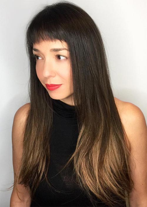 Long Hair with Bangs: 55 Stunning Styles & Styling Tips