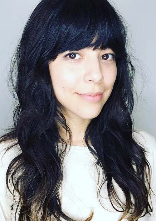 Long Hair with Bangs: 55 Stunning Styles & Styling Tips