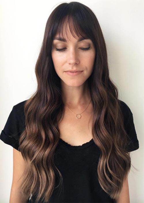 Long Hair with Bangs: 55 Stunning Styles & Styling Tips