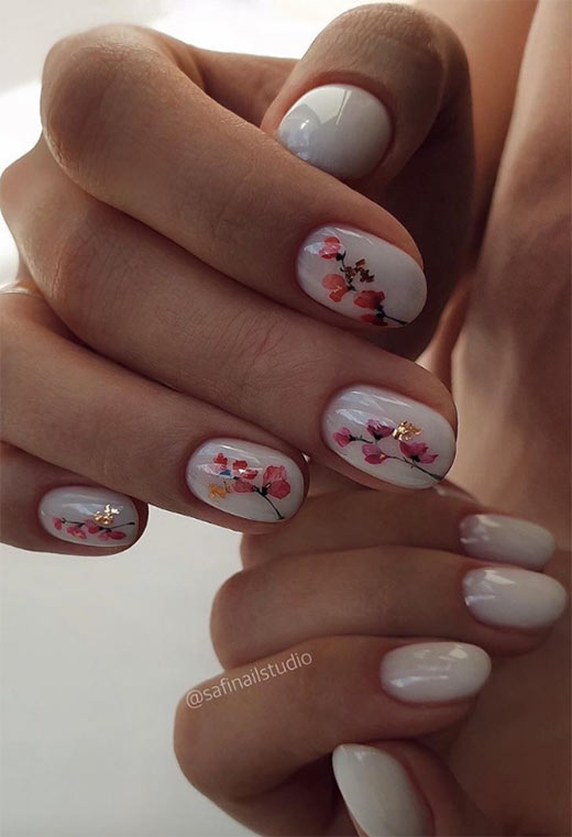 53 Stunning Flower Nail Designs for Every Season | Nail Art Ideas