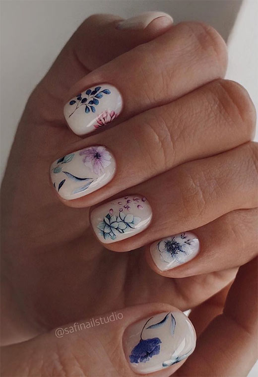 53 Stunning Flower Nail Designs for Every Season | Nail Art Ideas
