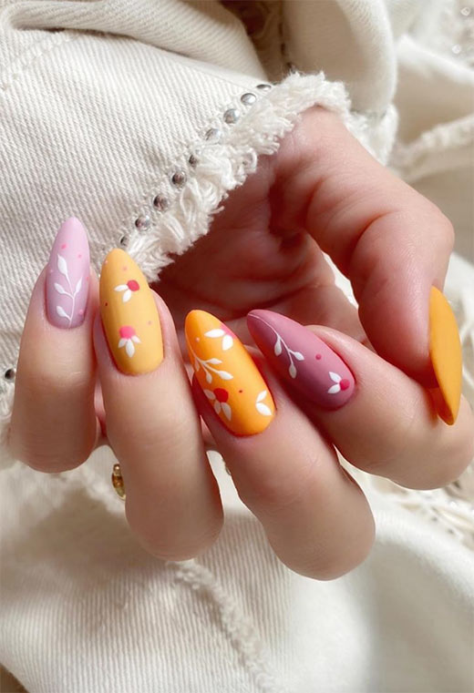 53 Stunning Flower Nail Designs for Every Season | Nail Art Ideas