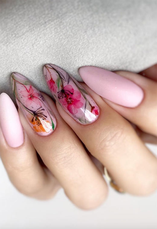 53 Stunning Flower Nail Designs for Every Season | Nail Art Ideas