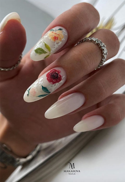 53 Stunning Flower Nail Designs for Every Season | Nail Art Ideas