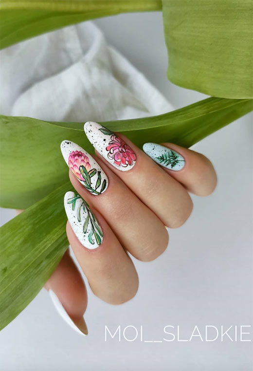 53 Stunning Flower Nail Designs for Every Season | Nail Art Ideas